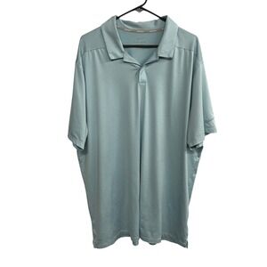 Nike Golf Dri-FIT polo shirt 2XL‎ light blue stripe athletic sportwear classic